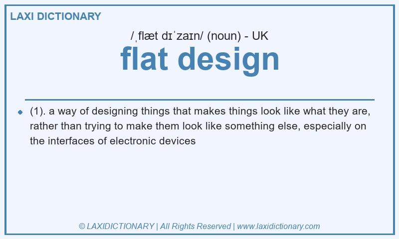 Definition flat design in British English