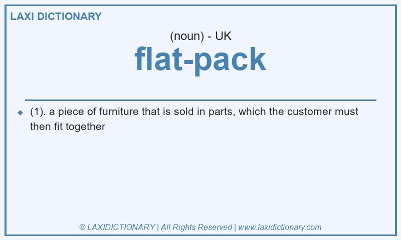 Definition flat-pack in British English