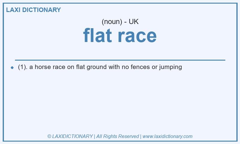 Definition flat race in British English