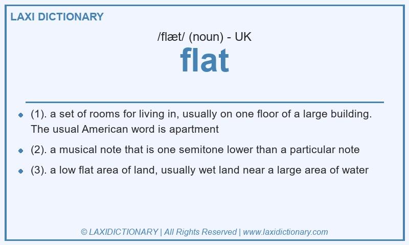Definition flat in British English