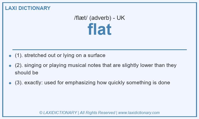 Definition flat in British English