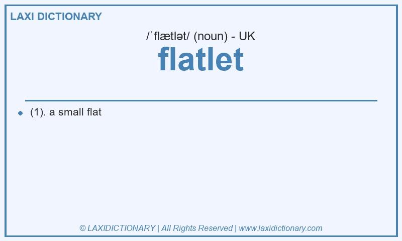 Definition flatlet in British English