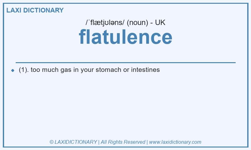 Definition flatulence in British English