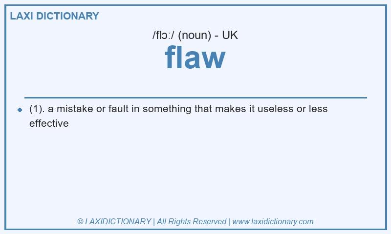 Definition flaw in British English