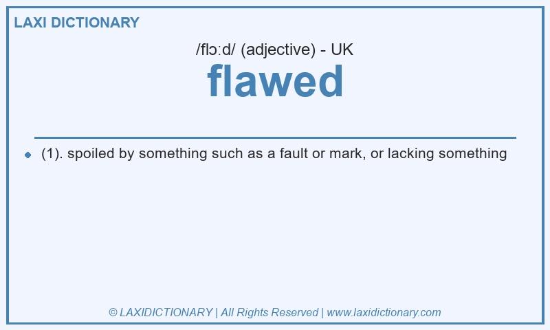 Definition flawed in British English