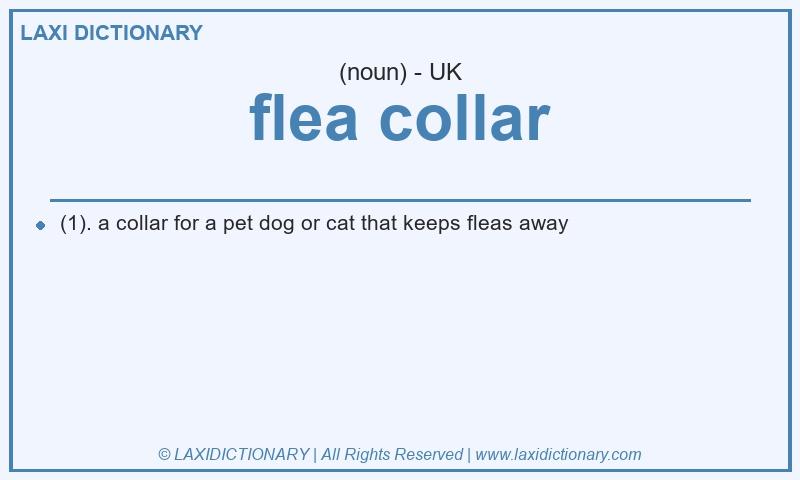 Definition flea collar in British English