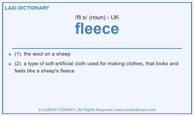 Definition fleece in British English