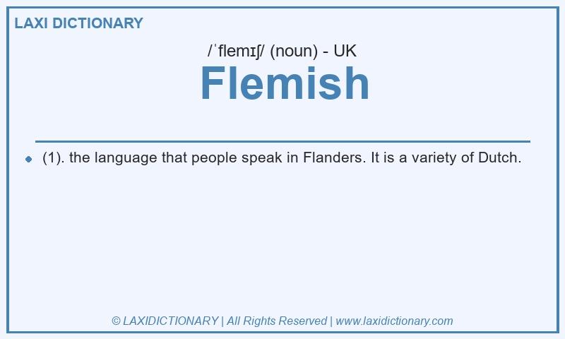 Definition Flemish in British English