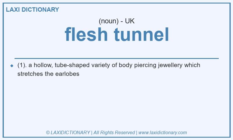 Definition flesh tunnel in British English