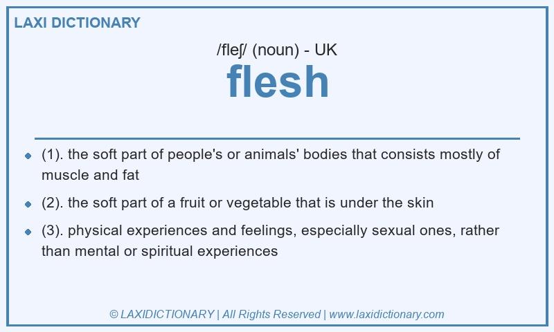 Definition flesh in British English