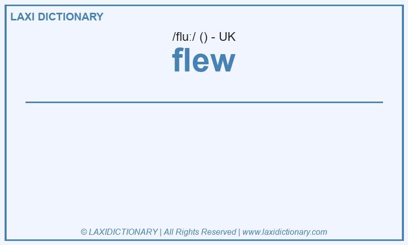 Definition flew in British English