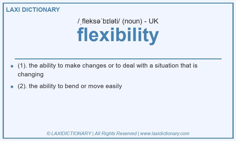 Definition flexibility in British English