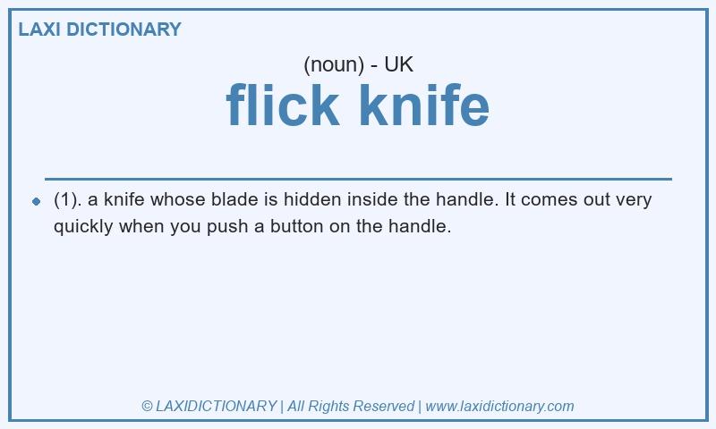 Definition flick knife in British English