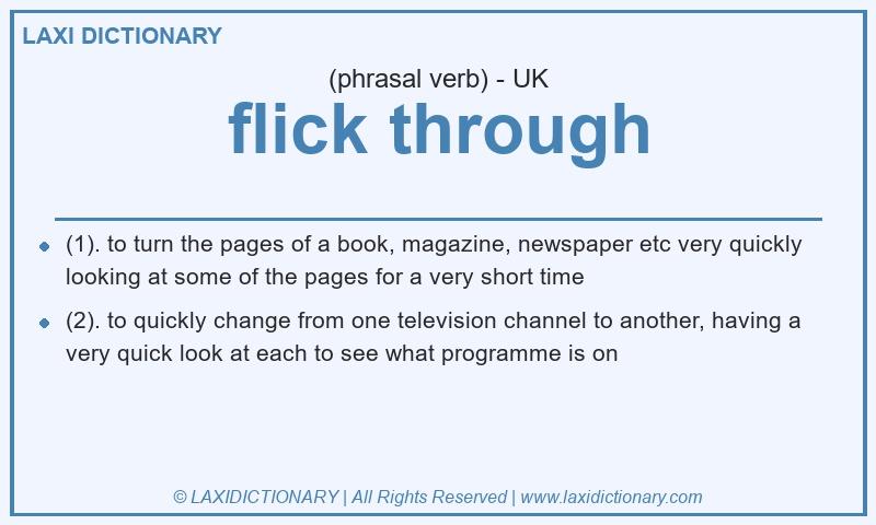 Definition flick through in British English