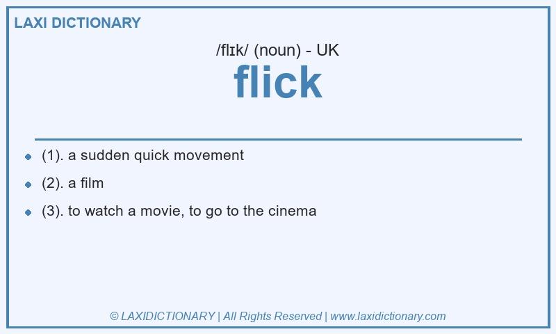 Definition flick in British English