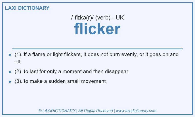 Definition flicker in British English