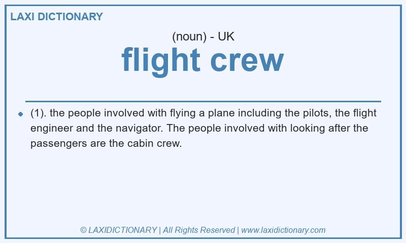 Definition flight crew in British English
