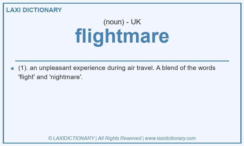 Definition flightmare in British English