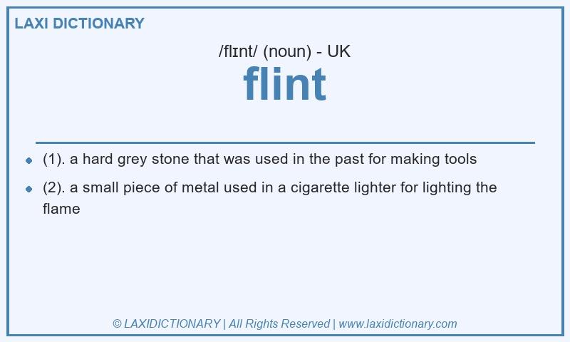 Definition flint in British English