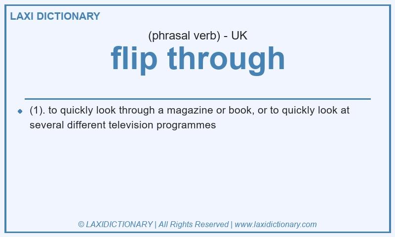 Definition flip through in British English