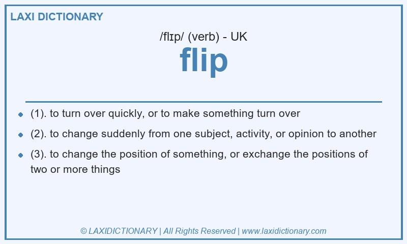 Definition flip in British English
