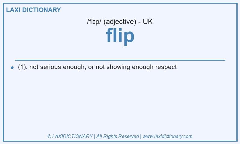 Definition flip in British English