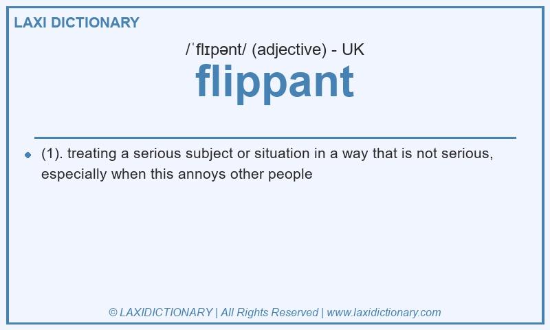 Definition flippant in British English