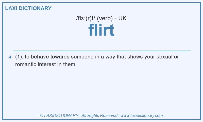 Definition flirt in British English