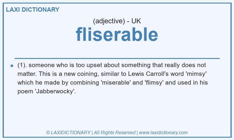 Definition fliserable in British English