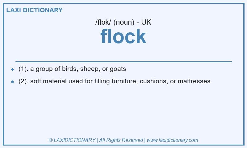 Definition flock in British English