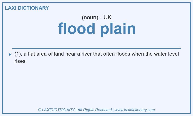 Definition flood plain in British English
