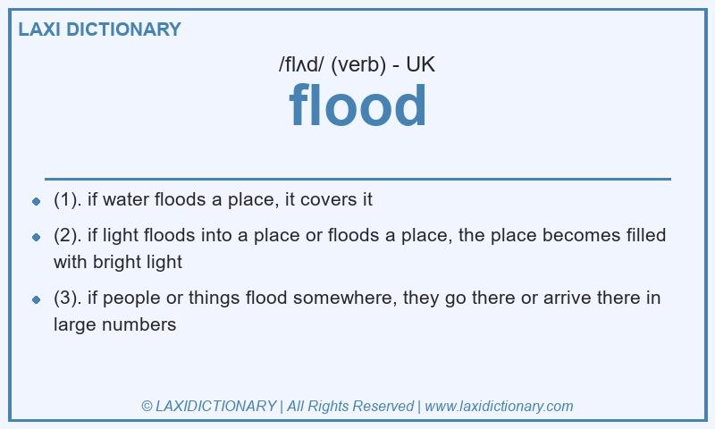 Definition flood in British English