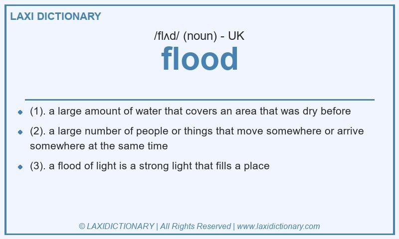 Definition flood in British English