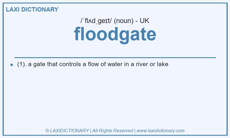 Definition floodgate in British English