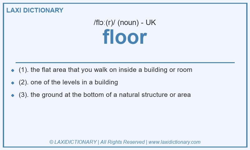 Definition floor in British English