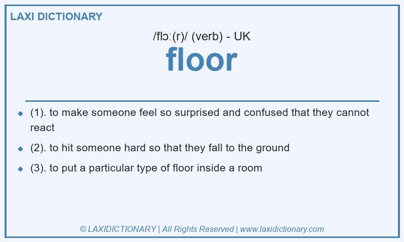 Definition floor in British English