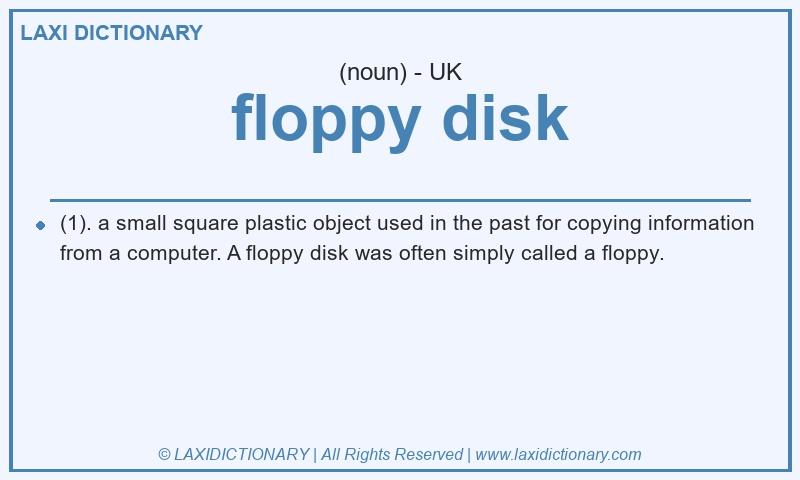 Definition floppy disk in British English