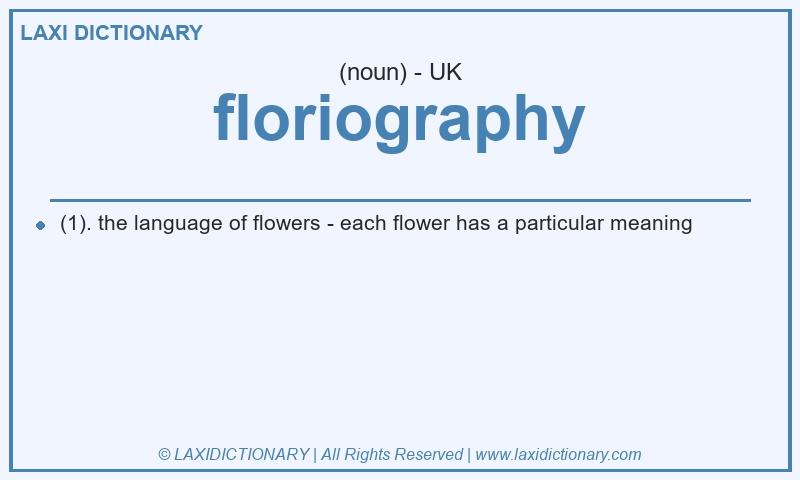 Definition floriography in British English