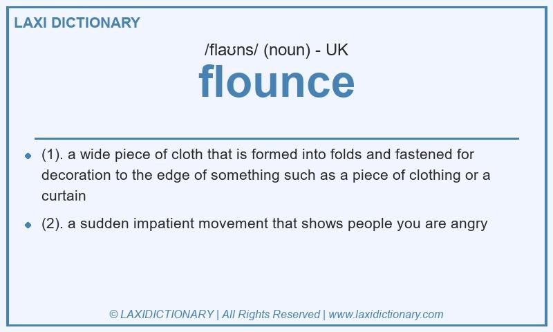 Definition flounce in British English
