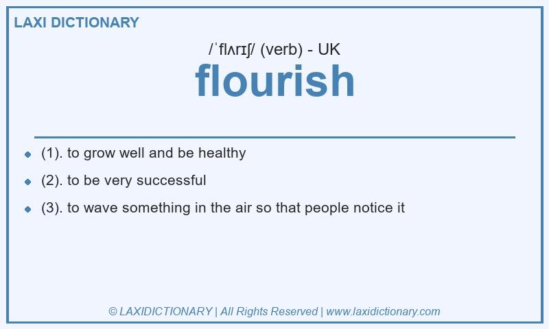 Definition flourish in British English
