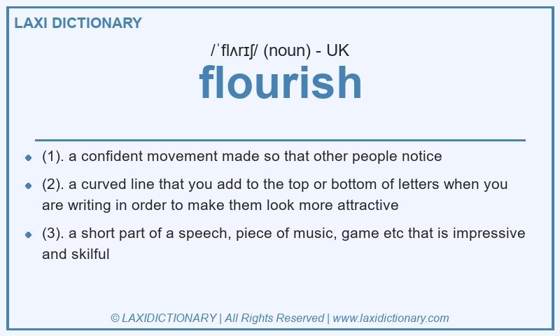 Definition flourish in British English