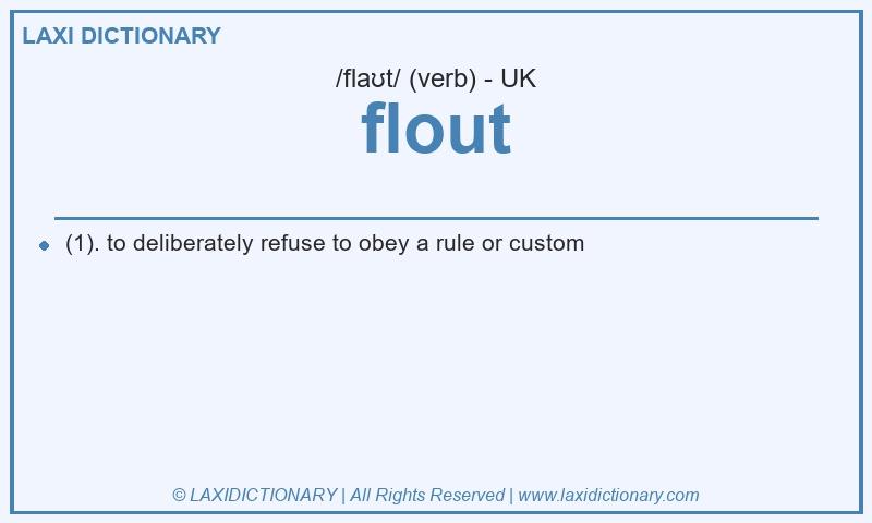 Definition flout in British English