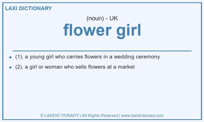 Definition flower girl in British English