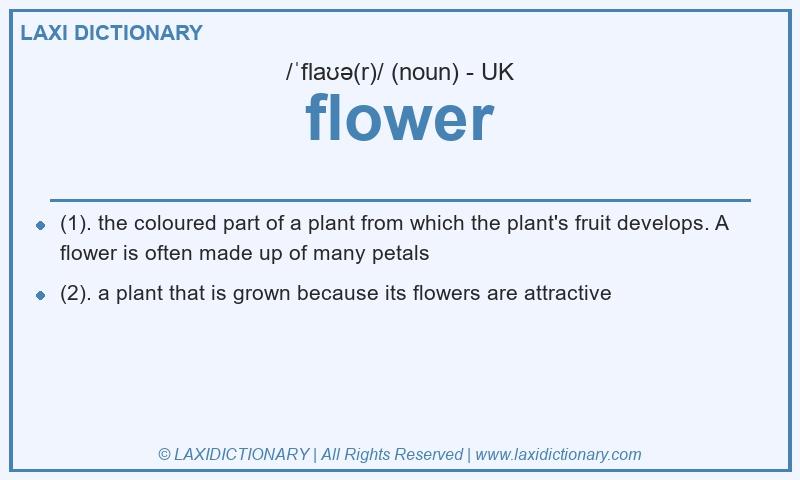 Definition flower in British English