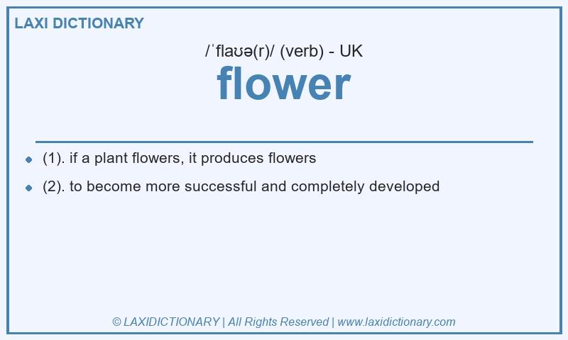 Definition flower in British English