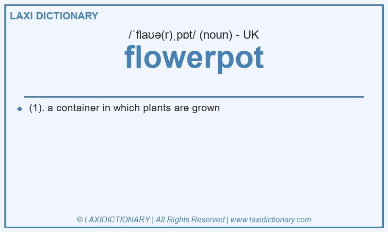 Definition flowerpot in British English