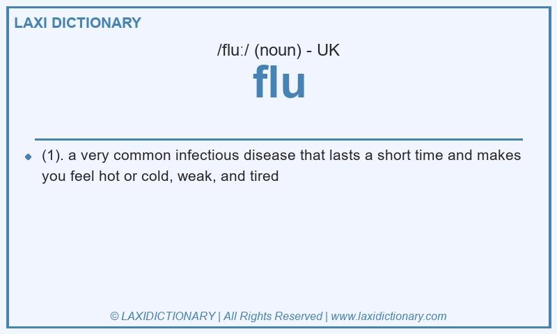 Definition flu in British English