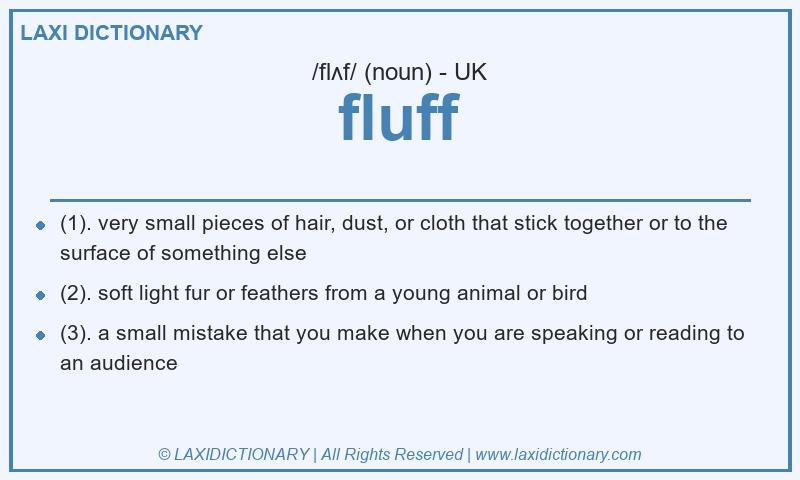 Definition fluff in British English