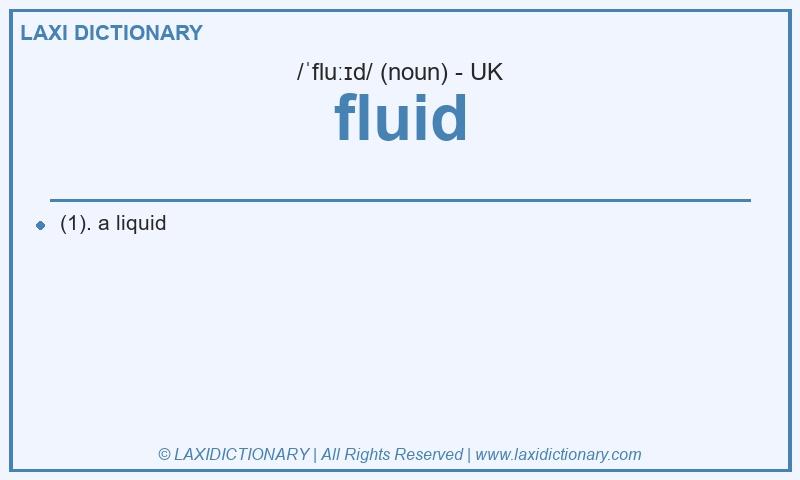 Definition fluid in British English
