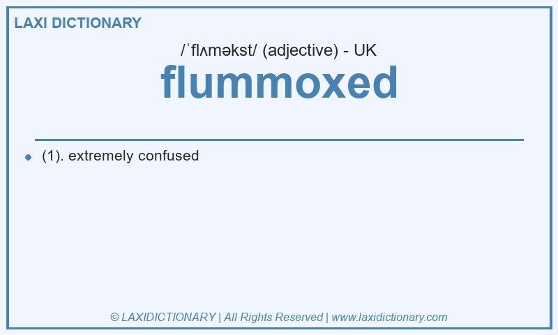 Definition flummoxed in British English
